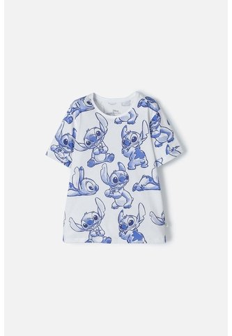 Camiseta De Stitch Multicolor Manga Corta Para Niña 6 Disney