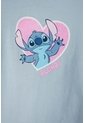Camiseta De Stitch Azul Manga Larga Para Niña 2T A 5T 4T de Disney