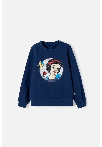 Buzo De Blancanieves Azul Estampado En Frente Para Niña 8