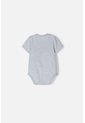 Body De Minnie Mouse Gris Jaspe Manga Corta Para Niña 3-6 de Disney