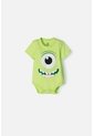 Body De Monsters University Verde Con Ajuste En Entrepierna Para Bebé Niño 12-18 de Disney