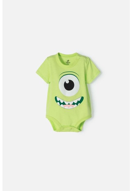 Body De Monsters University Verde Con Ajuste En Entrepierna Para Bebé Niño 12-18
