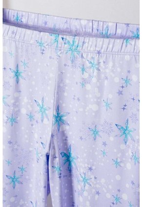 Pijama De Frozen Manga Corta Lavanda Para Niña 8