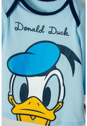 Pijama Pato Donald Con Pantalón Largo Azul Para Bebé Niño 6-9