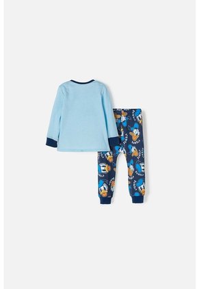 Pijama Pato Donald Con Pantalón Largo Azul Para Bebé Niño 6-9