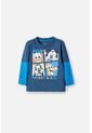 Camiseta De Mickey Mouse Azul Manga Larga Para Niño 2T A 5T 4T de Disney