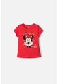 Camiseta Minnie Mouse Manga Corta Roja Para Niña 12 de Disney