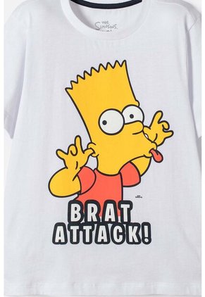 Pijama De Los Simpson Con Pantalón Largo Blanco, Azul Y Amarillo Para Niño 14