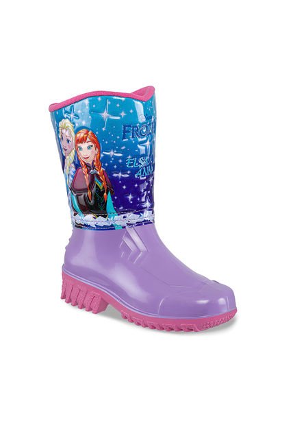 Botas De Lluvia Tulipanes Frozen Lila-Fuc Para Niña Disney