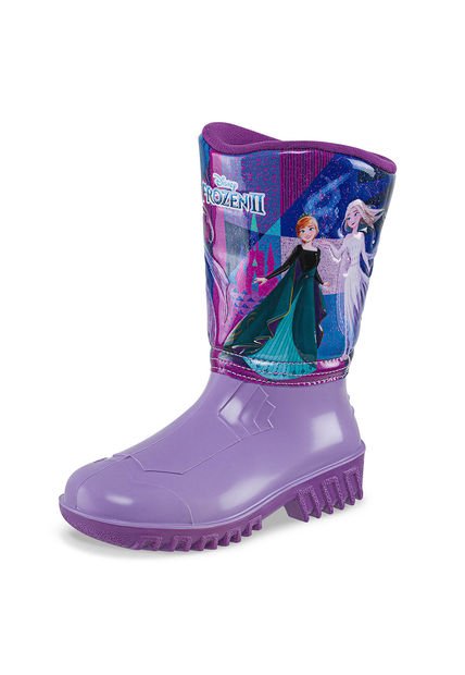 Botas De Lluvia Frozen Yurem Lila-Mora Para Niña Disney