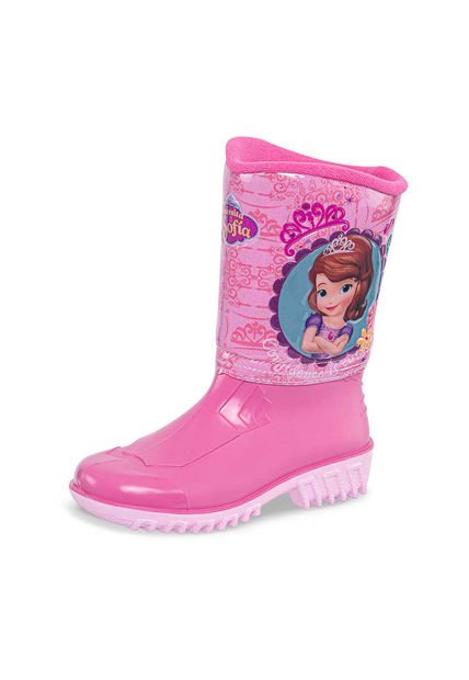 Botas De Lluvia Sofia Hannia Fucsia Para Niña Disney