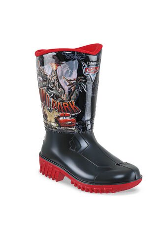 Botas Lluvia Sherman Cars Negro-Rojo Para Niño Disney Disney