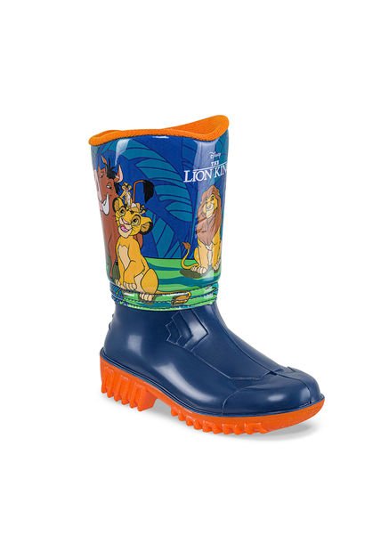 Botas Lluvia Mufa Rey Leon Azul Naranja Dis Azul-Nar Para Niño Disney