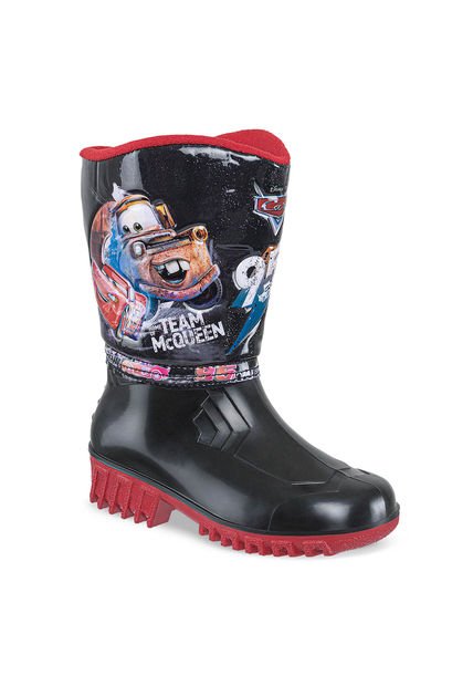 Botas De Lluvia Cars Sedna Negro-Roj Para Niño Disney
