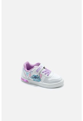 Tenis Con Luces De Stitch Blanco Y Lila Para Niña 32