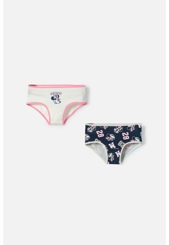 Panties De Minnie Mouse Multicolor En Dúo Para Niña 4 Disney