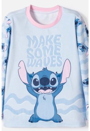 Pijama De Stitch Con Pantalón Largo Multicolor Para Niña 2T A 5T 3T