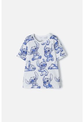Camiseta De Stitch Multicolor Manga Corta Para Niña 4