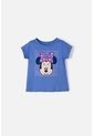 Camiseta De Minnie Mouse Azul Manga Corta Para Niña 2T A 5T 5T de Disney