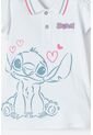 Camiseta Tipo Polo De Stitch Blanca Tipo Polo Para Niña 10 de Disney