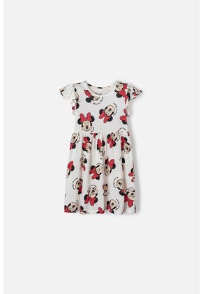 Vestido De Minnie Mouse Marfil Para Niña 2T A 5T 4T