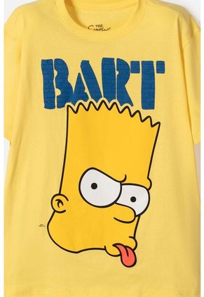 Camiseta De Los Simpson Manga Corta Amarillo Para Niño 12