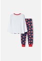 Pijama De Blancanieves Blanca Y Azul De Camiseta Manga Larga Para Niña 2T A 5T 2T de Disney