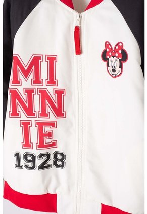 Chaqueta De Minnie Mouse Con Cierre Blanco Y Rojo Para Niña 8