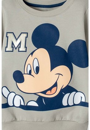 Buzo De Mickey Mouse Cerrado Verde Oliva Para Niño 2T A 5T 5T