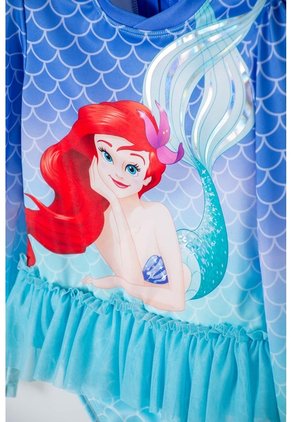 Vestido De Baño De La Sirenita Manga Larga Multicolor Para Niña 2T A 5T 2T