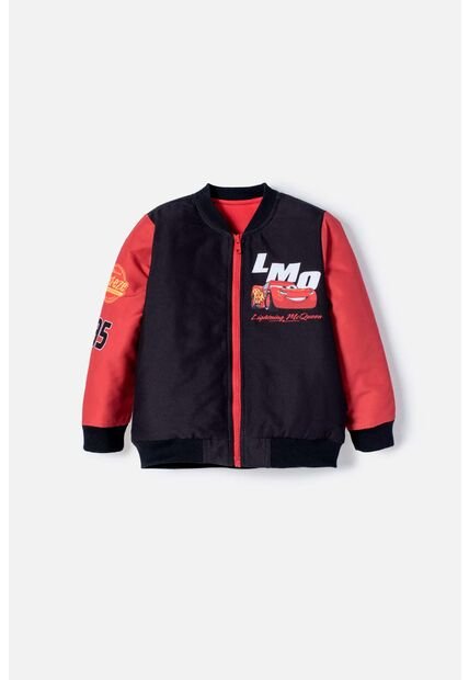 Chaqueta De Cars Con Cierre Negro Y Rojo Para Niño 2T A 6T 2T