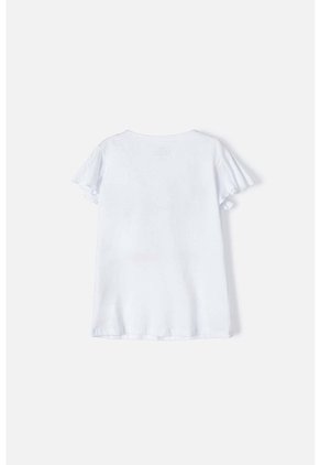 Camiseta De Mickey Mouse Manga Corta Blanca Para Niña 8