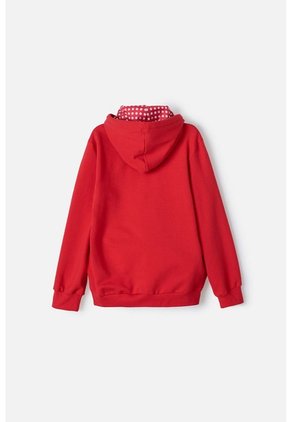 Buzo De Minnie Mouse Con Capucha Rojo Para Niña 6