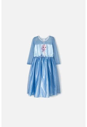 Vestido De Frozen Con Manga Larga Para Niña De 2T A 5T 5T