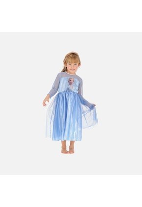 Vestido De Frozen Con Manga Larga Para Niña De 2T A 5T 5T