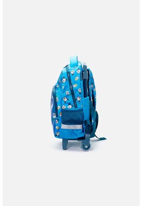 Morral De Mickey Mouse 14" Con Ruedas Azul Para Niño U