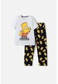 Pijama  De Los Simpson Con Pantalón Largo Blanco, Azul Y Amarillo Para Niño 8 de Disney