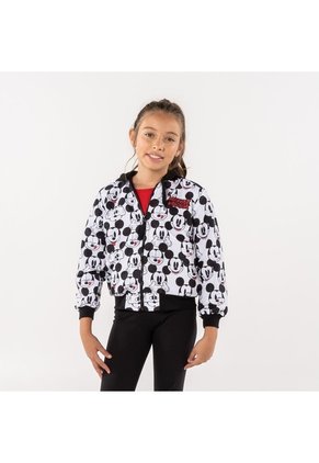 Buzo De  Mickey Mouse Con Capucha Negro, Blanco Y Rojo Para Niña 4