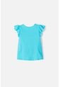 Camiseta De Frozen Manga Corta Azul Para Niña 2t A 5t 5T de Disney