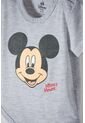 Body De Mickey Mouse Gris Jaspe Estampado En Frente Para Bebé Niño 9-12 de Disney