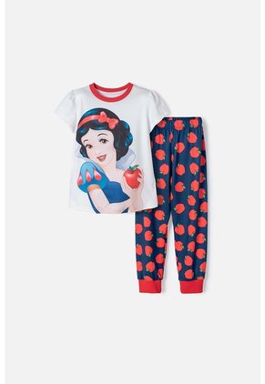 Pijama De Blancanieves Blanca Y Azul De Pantalón Largo Para Niña 2T A 5T 2T