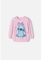 Buzo De Stitch Rosado Claro Cerrado Para Niña 2T A 5T 4T de Disney