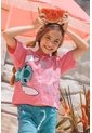 Camiseta De Stitch Rosada Manga Corta Para Niña 12 de Disney