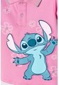 Polo De Stitch Rosada Con Estampado Para Niña 2T A 5T 3T de Disney