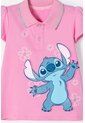 Polo De Stitch Rosada Con Estampado Para Niña 2T A 5T 3T de Disney