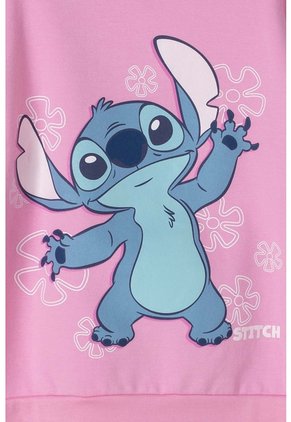 Buzo De Lilo Y Stitch Rosado De Cuello Redondo Para Niña 4
