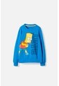 Buzo De Bart Simpson Cerrado Azul Para Niño 10 de Disney