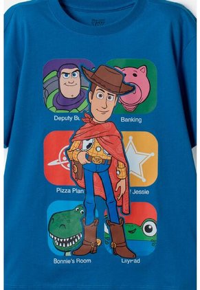 Camiseta De Toy Story Manga Corta Azul Para Niño 10