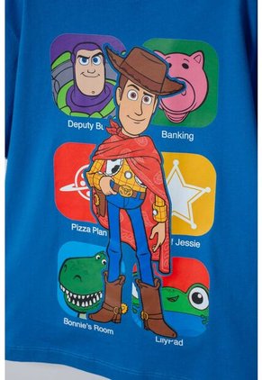 Camiseta De Toy Story Manga Corta Azul Para Niño 10