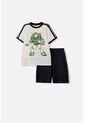 Conjunto De Toy Story Con Bermuda Marfil Y Negro Para Niño 6 de Disney